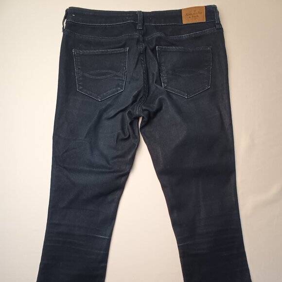 Abercrombie & Fitch Jeans Size 2 Low Rise Skinny Leg Dark Wash - Picture 2 of 9